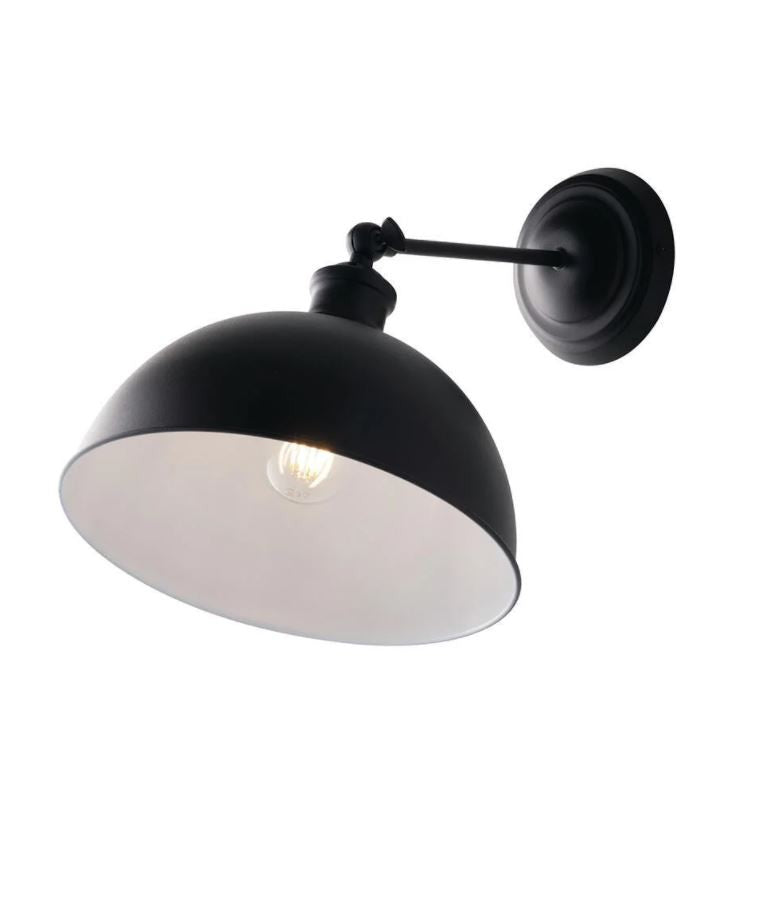 Applique metallo nero opaco diffusore interno bianco lucido 1XE27 non incl. CHARLESTON Applique metallo nero opaco diffusore interno bianco lucido 1XE27 non incl. CHARLESTON